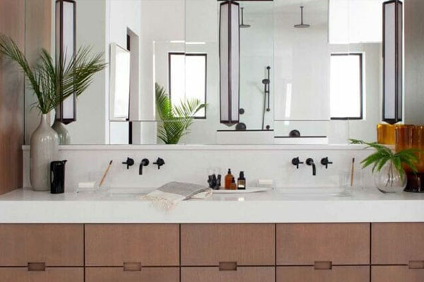Countertop detail | Close-up of Caesarstone quartz surface with honed finish