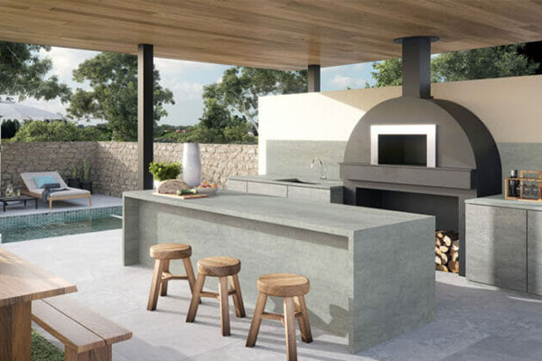 Installation shot | Kitchen Designs Group installing Caesarstone countertop in Atlanta kitchen